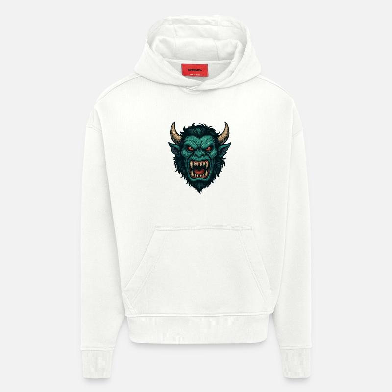 Dämonisches Wyrmgesicht - Hoodie- made by SPREAD  - OFF WHITE