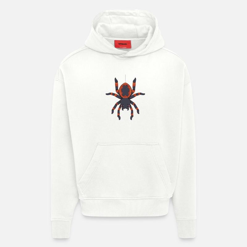 Araignée - Sweat à capuche bio épais oversize fabriqué en UE - OFF WHITE