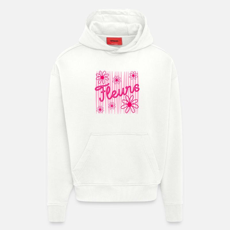 Blumen - Hoodie- made by SPREAD  - OFF WHITE