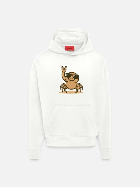 Crabby Rock Vibes - Hoodie- made by SPREAD  - OFF WHITE