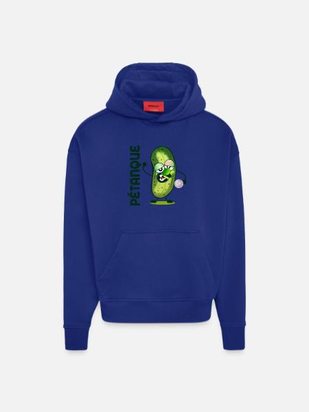 Cornichons Pétanque - Sweat à capuche bio épais oversize fabriqué en UE - OFF WHITE