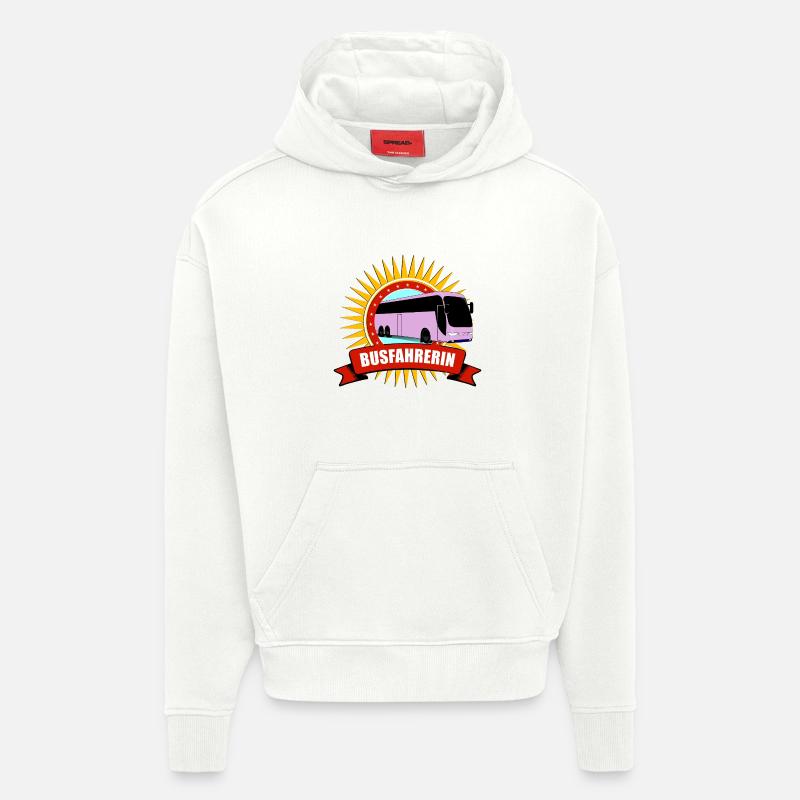 Bus Driver Silhouette Pattern - Hoodie- made by SPREAD  - OFF WHITE