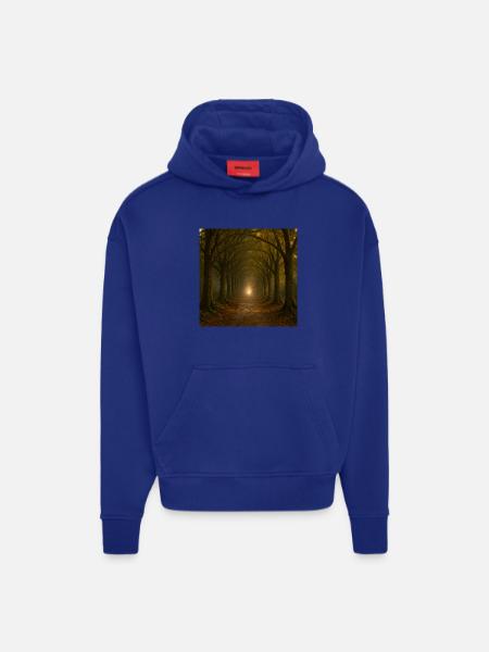 Mystischer Baumweg im Herbstlicht - Hoodie- made by SPREAD - OFF WHITE