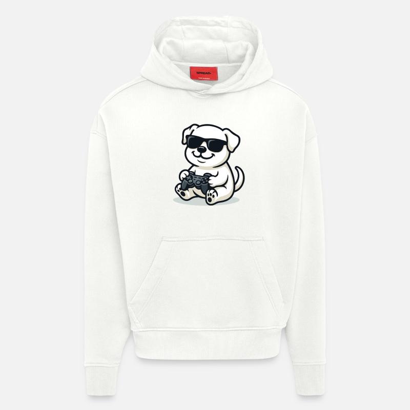 Contrôleur Pup - Sweat à capuche bio épais oversize fabriqué en UE - OFF WHITE