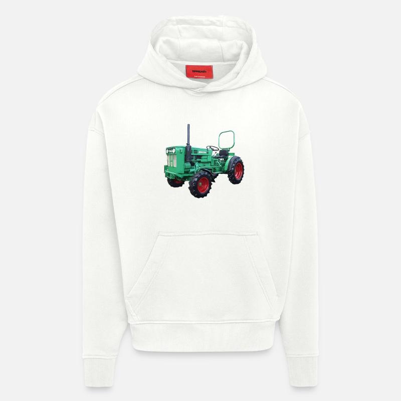Iconic A45 tractor - Hoodie- made by SPREAD  - OFF WHITE
