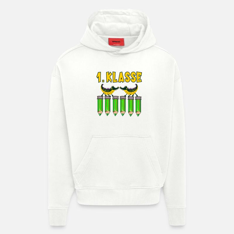 Einschulung 1. Klasse Alligatoren - Hoodie- made by SPREAD - OFF WHITE
