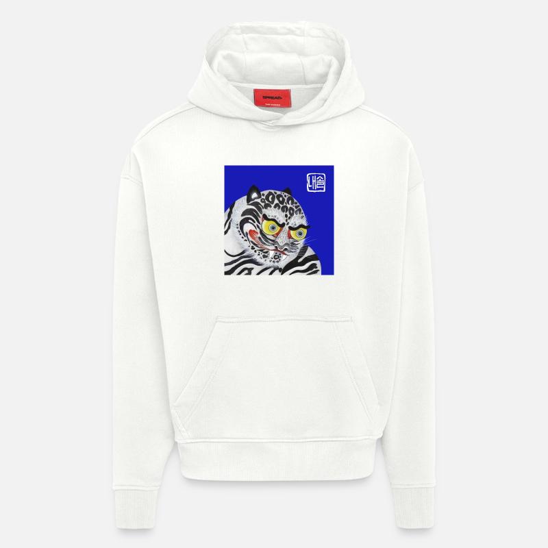 Baekho - Sweat à capuche bio épais oversize fabriqué en UE - OFF WHITE