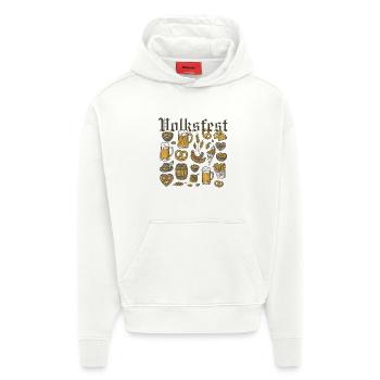 Volksfest Bier und Schmankerl Design - Hoodie- made by SPREAD  - OFF WHITE - Vorne