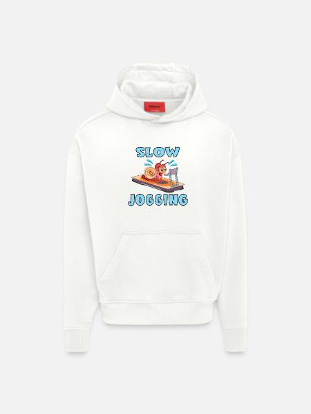 SLOW JOGGING SNAIL RUNNING - Hoodie- made by SPREAD  - OFF WHITE