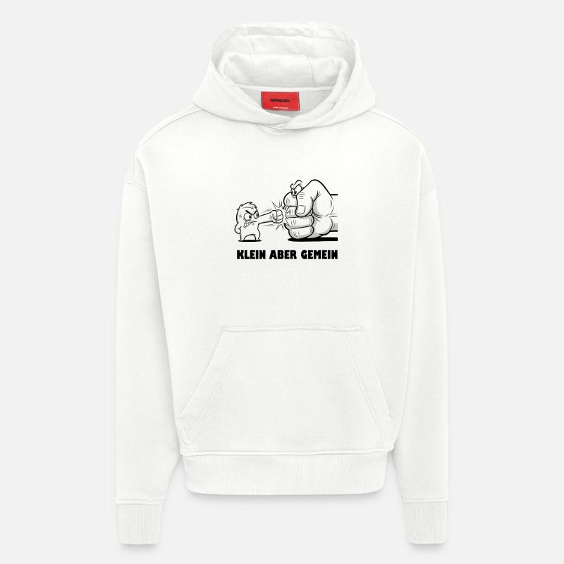 Dicton sarcastique : Non, mais méchant - Sweat à capuche bio épais oversize fabriqué en UE - OFF WHITE