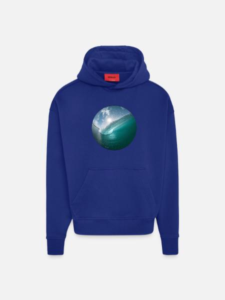 Breakwater Beach Pattern - Hoodie- made by SPREAD - OFF WHITE