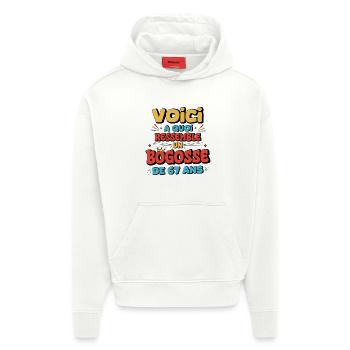 Humor and self-mockery 67 years old - Hoodie- made by SPREAD  - OFF WHITE - Front