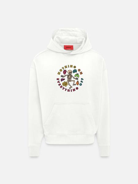 Nothing on, everyting off - Hoodie- made by SPREAD - OFF WHITE