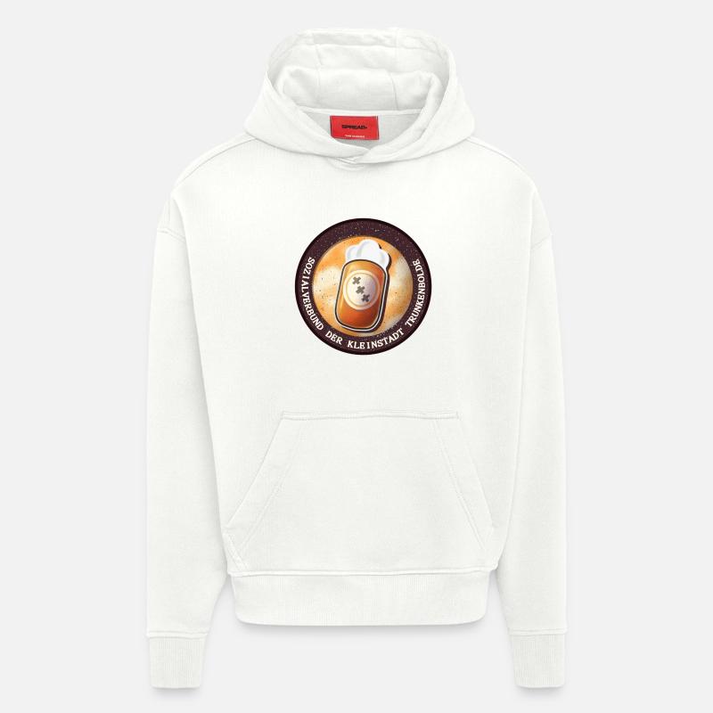 Bier-Symbol mit Spaßmotiv - Hoodie- made by SPREAD  - OFF WHITE