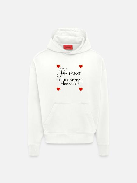 ABSCHIED TEAM HERZ - Hoodie- made by SPREAD  - OFF WHITE
