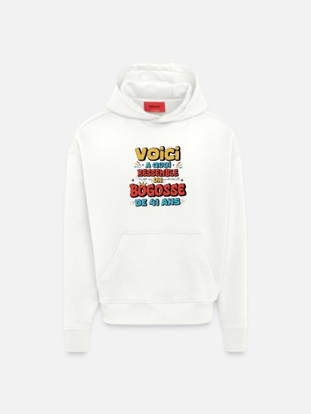 41 Year Anniversary Humor - Hoodie- made by SPREAD - OFF WHITE