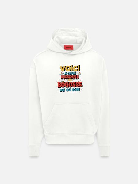 Original 48th Birthday Humor - Hoodie- made by SPREAD - OFF WHITE