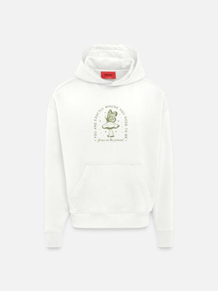 Mindfulness be present mental health meditation - Hoodie- made by SPREAD  - OFF WHITE