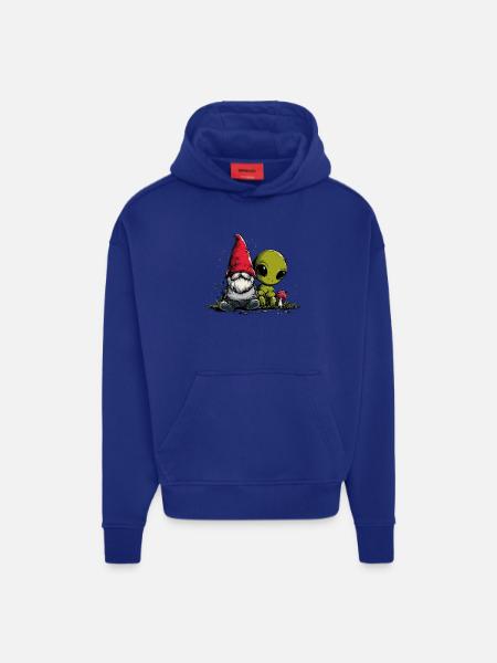 Garden gnome and alien - Hoodie- made by SPREAD - OFF WHITE