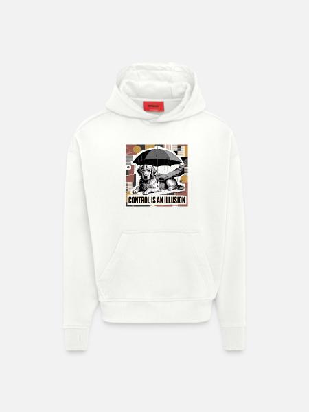 Control Is an Illusion Dog Art - Hoodie- made by SPREAD - OFF WHITE