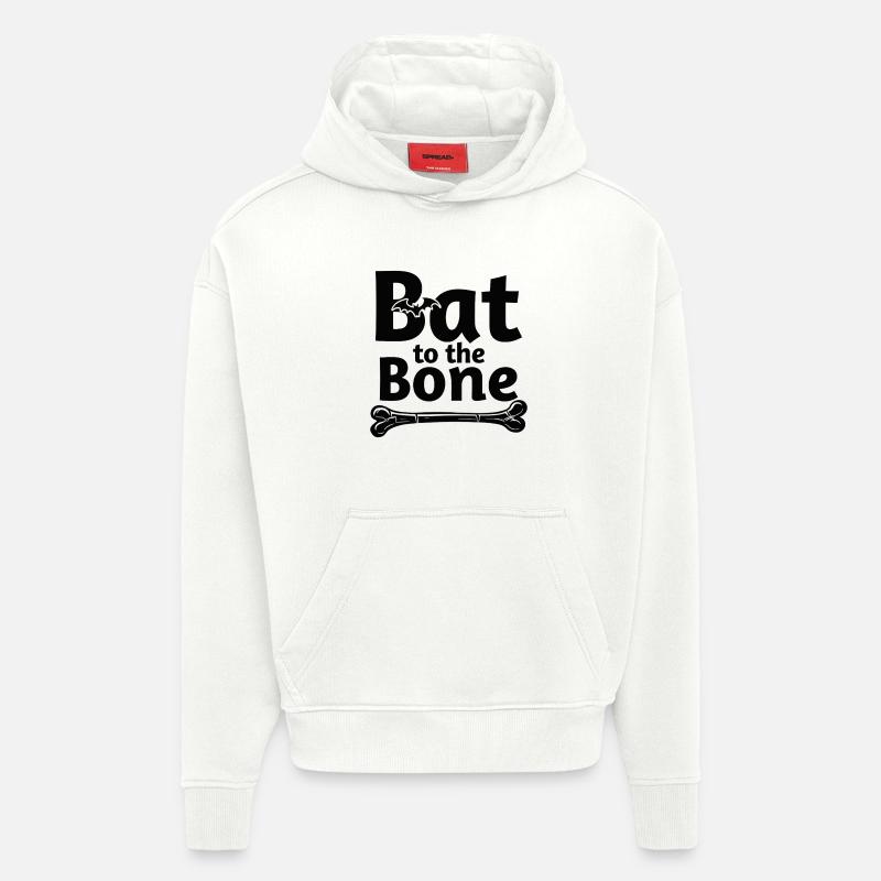 Bat to the Bone - Halloween Bat - Hoodie- made by SPREAD  - OFF WHITE