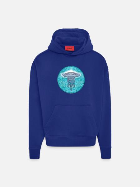 Underwater Jellyfish Illustration - Hoodie- made by SPREAD  - OFF WHITE