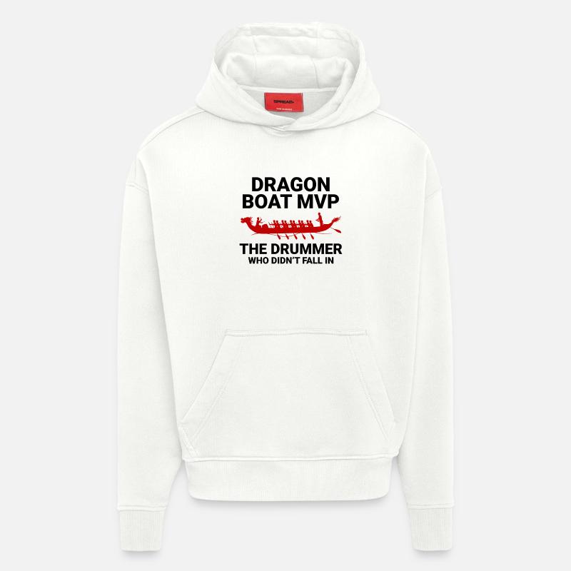 Drachenboot-Trommler - Hoodie- made by SPREAD  - OFF WHITE