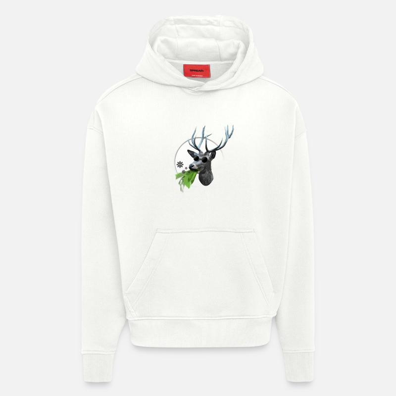 Hirsch breakwater - Hoodie- made by SPREAD  - OFF WHITE