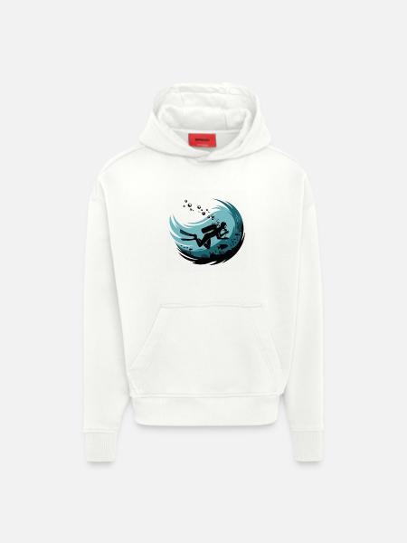 Deep Dives Underwater Motivation - Hoodie- made by SPREAD  - OFF WHITE