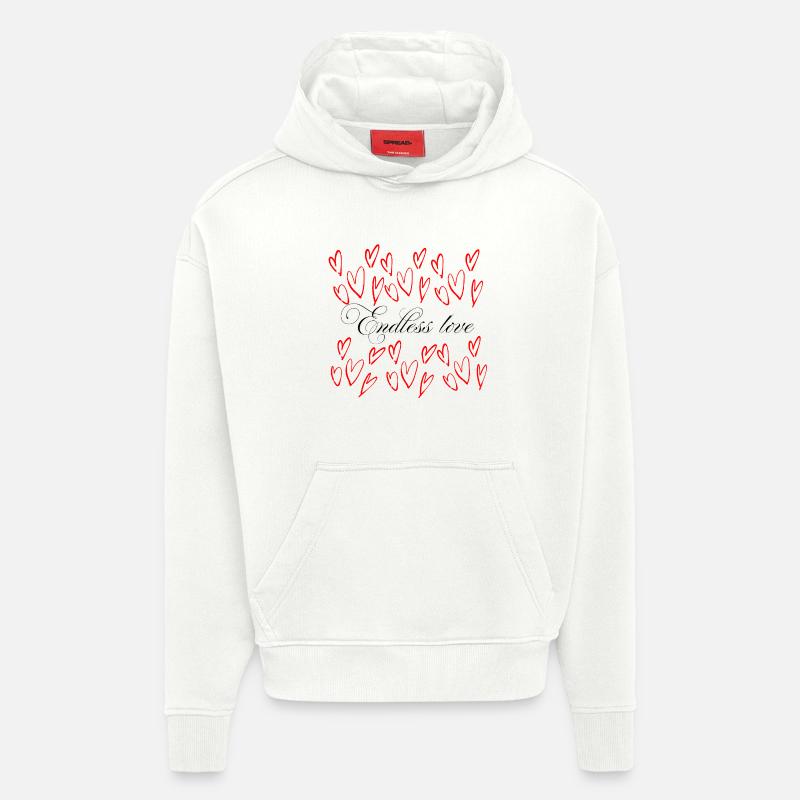 Endlose Liebe - Herzen Schwarm  - Hoodie- made by SPREAD  - OFF WHITE