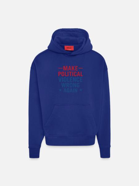 Getting political violence wrong again - Hoodie- made by SPREAD - OFF WHITE