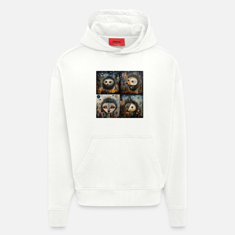 4 igel - Hoodie- made by SPREAD  - OFF WHITE