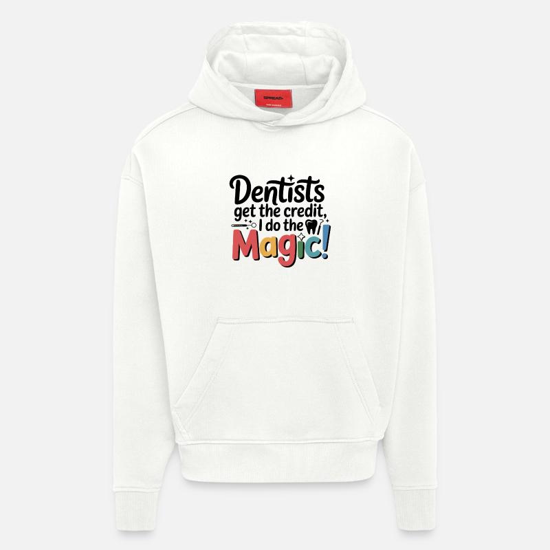 Dental Lab Technician Crown Design  - Hoodie- made by SPREAD  - OFF WHITE