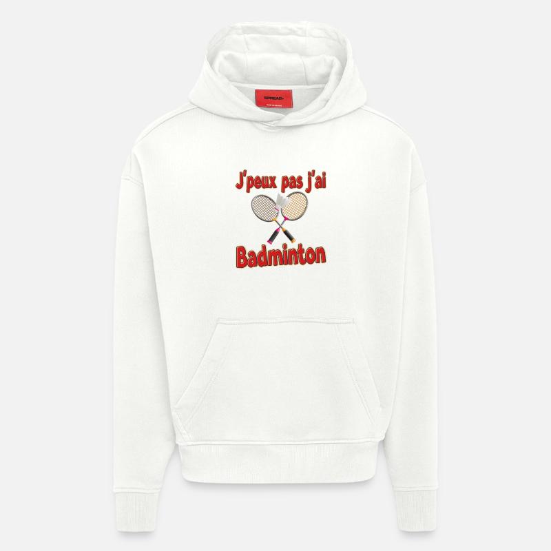 Ich kann nicht Badminton haben - Hoodie- made by SPREAD  - OFF WHITE
