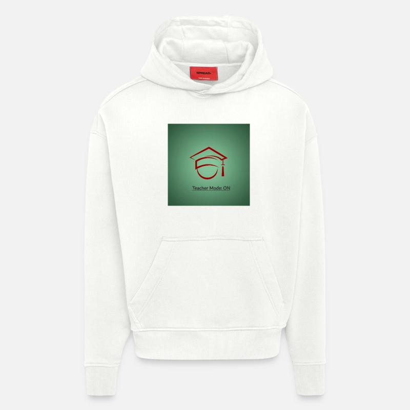 « T-shirt La connaissance, c’est le pouvoir » - Sweat à capuche bio épais oversize fabriqué en UE - OFF WHITE