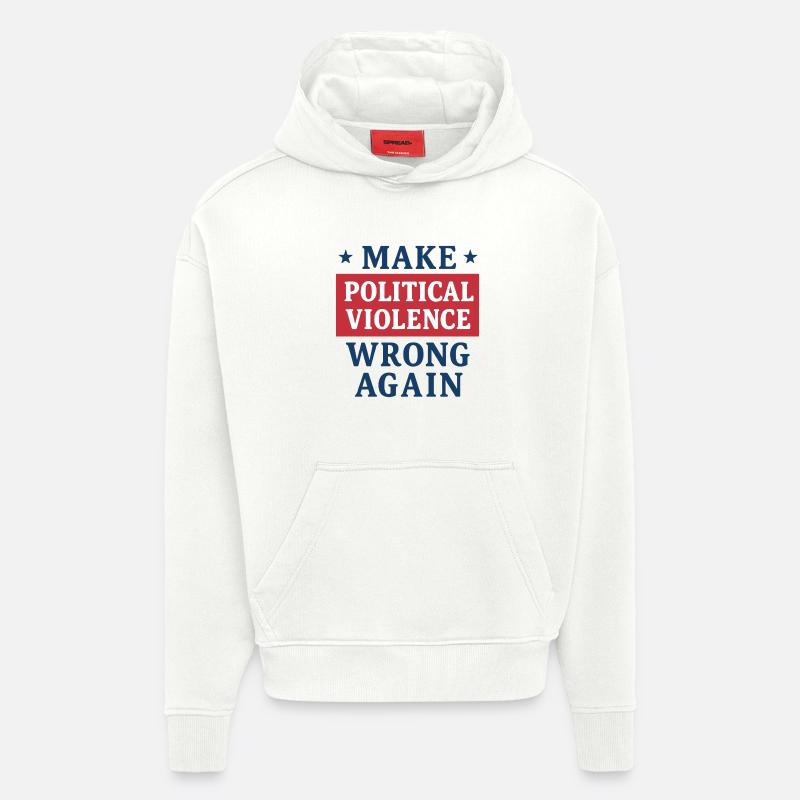 Getting political violence wrong again - Hoodie- made by SPREAD  - OFF WHITE