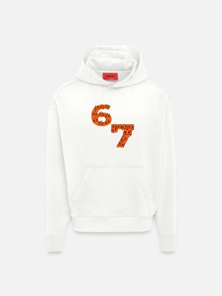 HALLOWEEN PUMPKIN SIX SEVEN - Hoodie- made by SPREAD - OFF WHITE