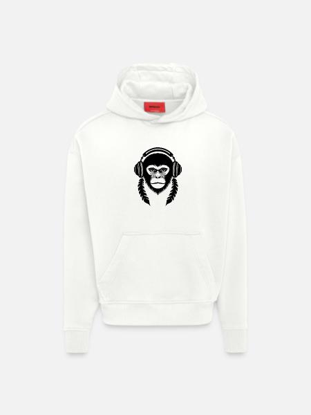 Digital Monkey Head Cyber Edition Shirt - Hoodie- made by SPREAD - OFF WHITE