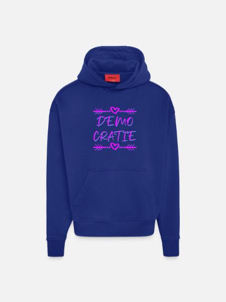 democracy - Hoodie- made by SPREAD  - OFF WHITE