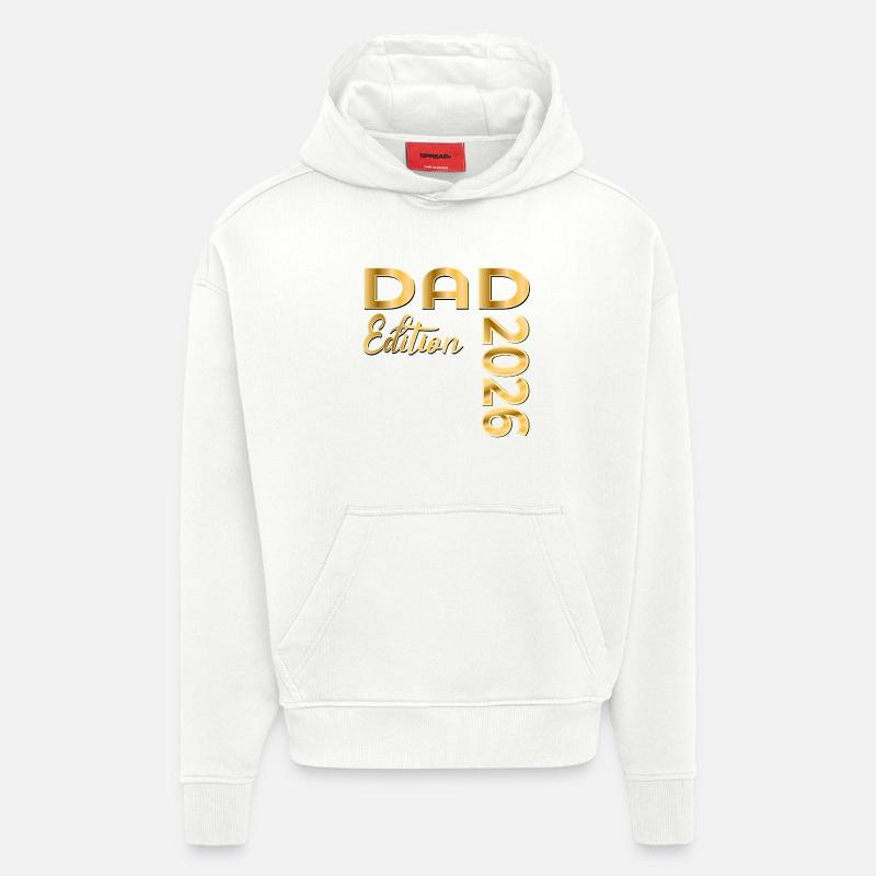 ANNONCE DE BÉBÉ PAPA 2026 - Sweat à capuche bio épais oversize fabriqué en UE - OFF WHITE