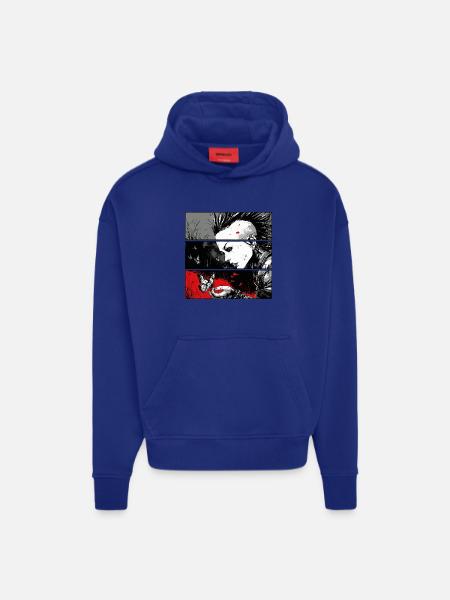 Punkrock Mädchen beobachtet Schmetterling - Hoodie- made by SPREAD - OFF WHITE