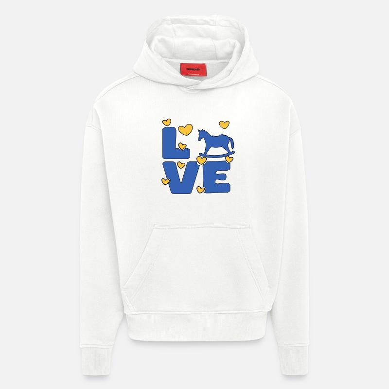 SCHAUKELPFERDE PFERDE - Hoodie- made by SPREAD - OFF WHITE
