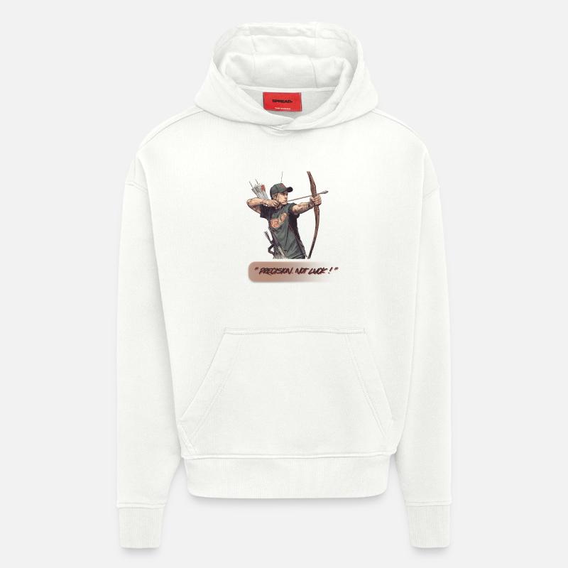 Präzision statt Glück - Hoodie- made by SPREAD  - OFF WHITE