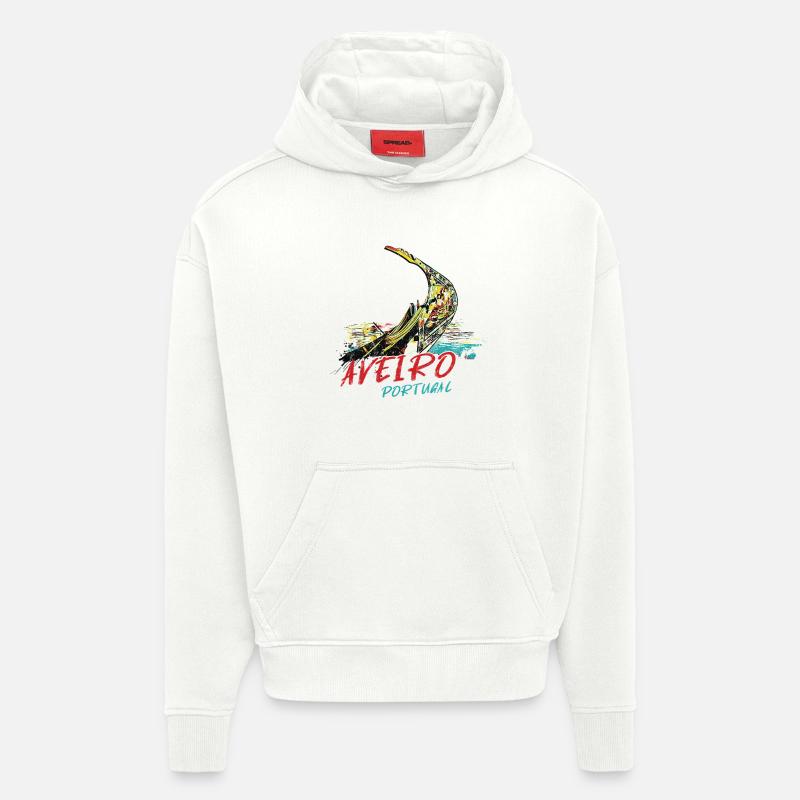 Bunte Bug-Moliceiro-Bootslagune von Aveiro - Hoodie- made by SPREAD  - OFF WHITE
