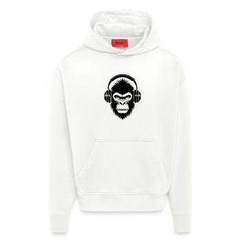 Metal Monkey Head Headbanger Sound Shirt - Hoodie- made by SPREAD  - OFF WHITE - Front