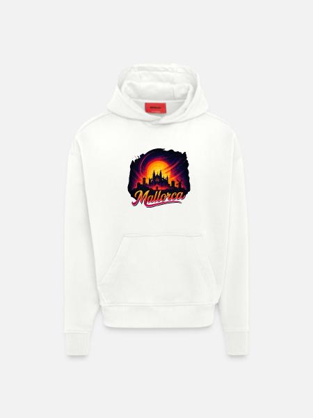 Mallorca Sunset Cathedral Gift Palma - Hoodie- made by SPREAD  - OFF WHITE