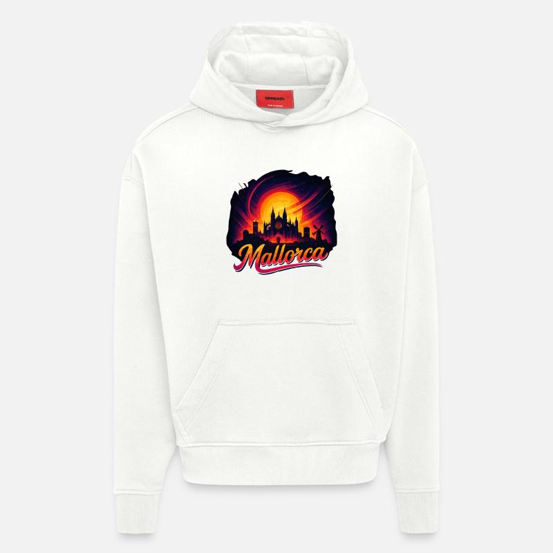 Mallorca Sunset Cathedral Gift Palma - Hoodie- made by SPREAD - OFF WHITE