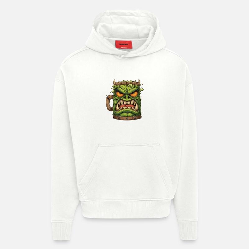 Mug Gobelin vert féroce - Sweat à capuche bio épais oversize fabriqué en UE - OFF WHITE