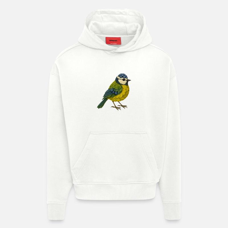 Le bleu au naturel - Sweat à capuche bio épais oversize fabriqué en UE - OFF WHITE