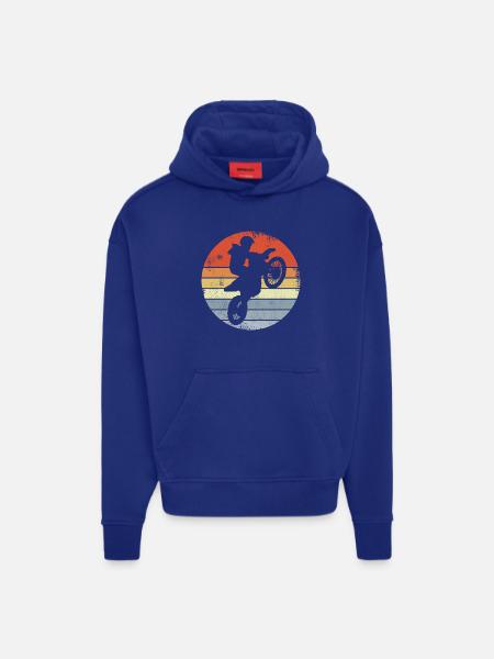 Vintage Motocross Rider - Hoodie- made by SPREAD  - OFF WHITE
